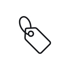 Poster - Label line icon. Price tag icon line symbol vector on white background