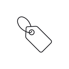 Aufkleber - Label line icon. Price tag icon line symbol vector on white background