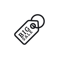 Aufkleber - Label line icon. Price tag icon line symbol vector on white background
