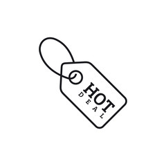Aufkleber - Label line icon. Price tag icon line symbol vector on white background