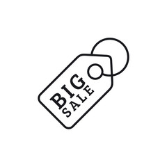 Aufkleber - Label line icon. Price tag icon line symbol vector on white background
