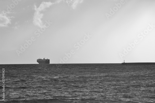 The Mediterranean Sea Container Ship Within The Horizon - 