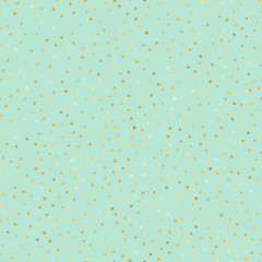 Mint and Gold Confetti Seamless Pattern - Cute mint and gold confetti repeating pattern design