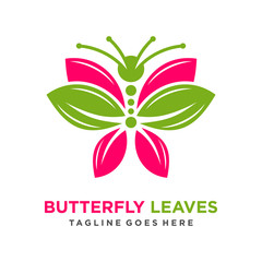 Canvas Print - butterfly leaf logo