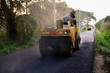 © kuarmungadd - Heavy Vibration roller compactor at asphalt pavement works for road repairing