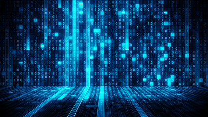 Wall Mural - data stream.big data fall