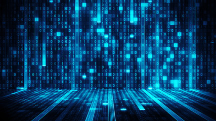 Wall Mural - data stream.big data fall