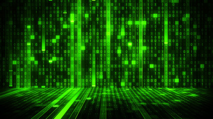 Wall Mural - Data stream.Big data fall