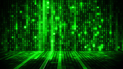 Wall Mural - Data stream.Big data fall