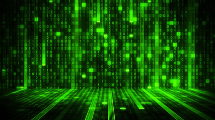 Wall Mural - data stream.big data fall