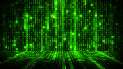 Wall Mural - Data stream.Big data fall