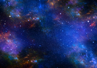 Wall Mural - night sky - universe filled with stars, nebula and galaxy. abstract background