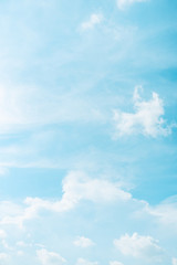 Wall Mural - vertical frame spring and summer season with beauty clear and bright sky and cloudy background with 