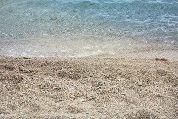 Adriatic Sea coast beach background.