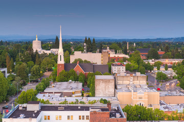 Wall Mural - Salem, Oregon, USA downtown