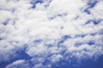 White cloud on clear blue sky background