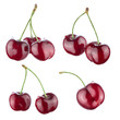 © KPad - Set of four cherry angles isolated on a white background. Full sharpness.