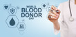 © WrightStudio - World blood donor's day. Medical concept on screen.
