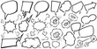 © liubov - Set of empty comic speech bubbles. Design element for poster, t shirt, emblem, sign, label, banner, flyer. Vector illustration