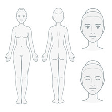 Female Body And Face Chart