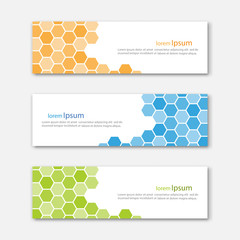 Wall Mural - set of abstract design banner template.