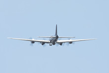 Tail View Of The Beautiful Shape Of A WWII Bomber (B-17 Flying Fortress)