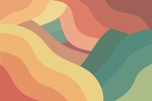 Modern Colorful Wavy Retro Background. Geometric Shapes. Abstract Design. 