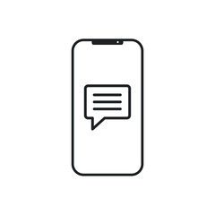 Leinwandbilder - Mobile Message Icon in trendy flat style isolated on white background. email symbol for your web site design Vector illustration