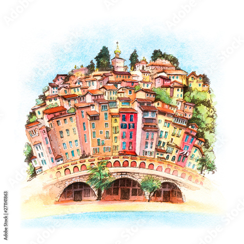 Menton Old Town, France