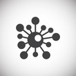© Andre - Microbe icon on background for graphic and web design. Simple illustration. Internet concept symbol for website button or mobile app.