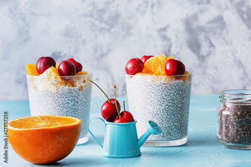 Greek Yogurt Vegan Dessert With Chia Seeds Grain Weight Loss Meal