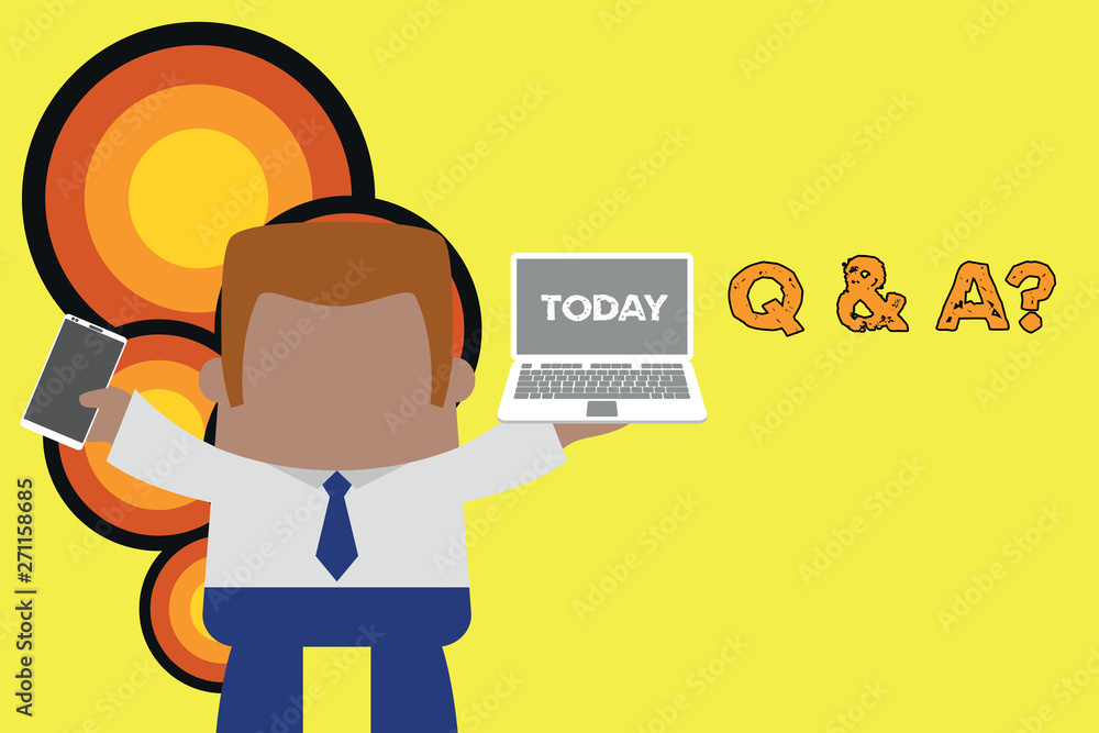 Handwriting text Q And A Question. Conceptual photo in which ...