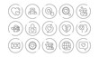 © blankstock - Love line icons. Heart, Valentines day and Relationships. Romantic linear icon set. Line buttons with icon. Editable stroke. Vector