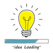 © SS30 - Loading bar with light bulb. Business Design Concept. Vector illustration flat style design