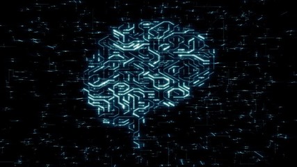 Wall Mural - brain big data cloud computing internet of things iot ai network technology