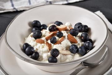 Wall Mural - Cottage cheese with blueberries