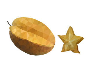 Star apple low polygonal vector