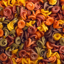 Background From Colored Pasta.
