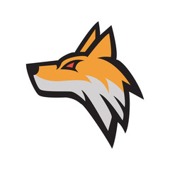 Wall Mural - fox logo mascot design vector illusration concept idea template 