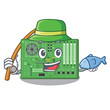 © kongvector - Fishing motherboard in the a computer cartoon