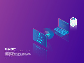 Wall Mural - network security concept