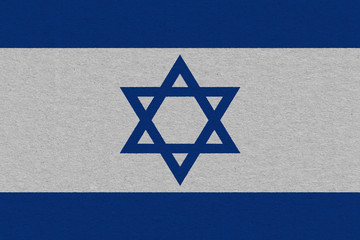 Wall Mural - Israel flag painted on paper