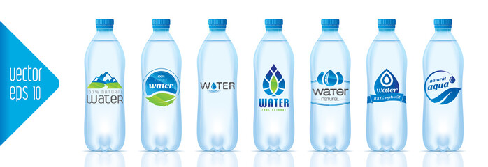 Wall Mural - Ready design water bottle set