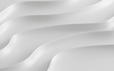 Aufkleber - Abstract of smooth shape for architectural idea, Curve line ,White background with free form, 3D rendering