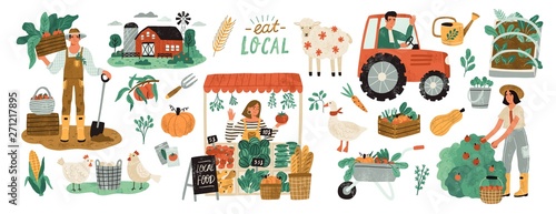 Fotomural Local organic production set