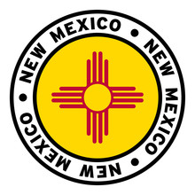 Round New Mexico Flag Clipart
