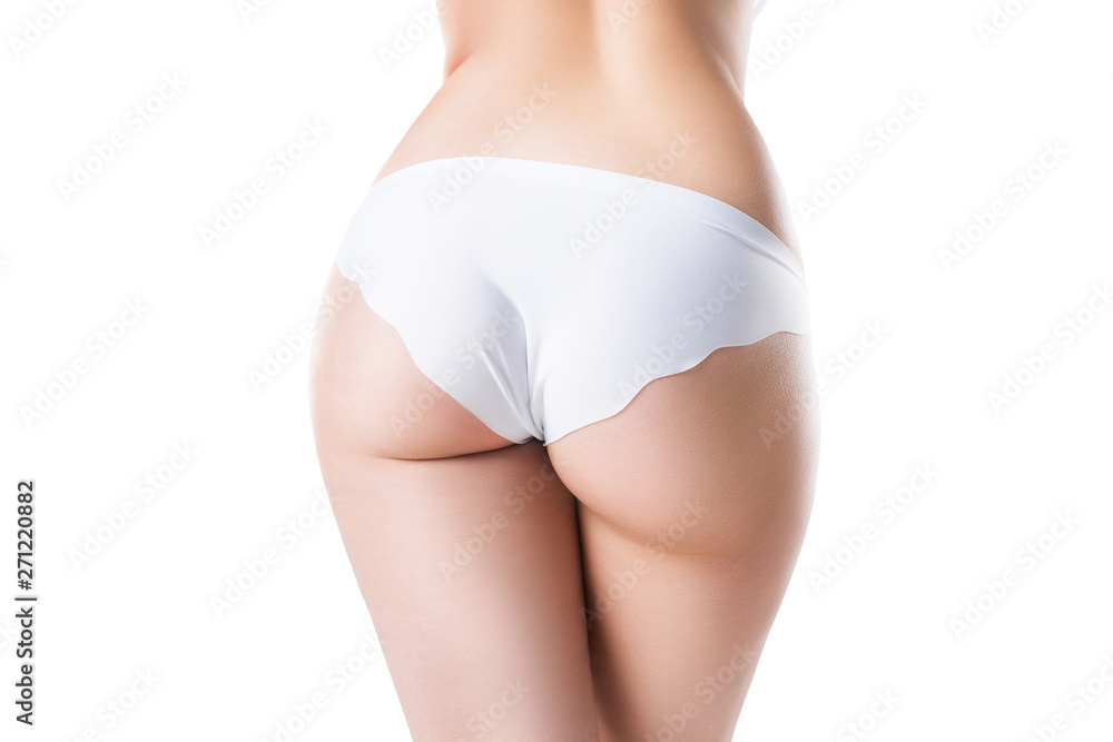 Perfect female buttocks isolated on white background - obrazy, fototapety, plakaty 