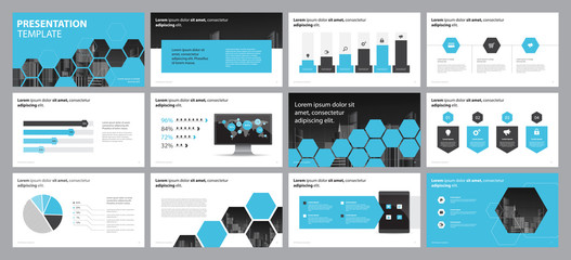 Wall Mural - page layout design template for business presentation design and use for annual report and company p
