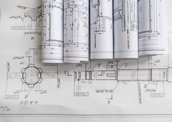 Technology blueprints. The part of engineering project.