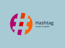 Hashtag Symbol Logo Icon Design Template Elements